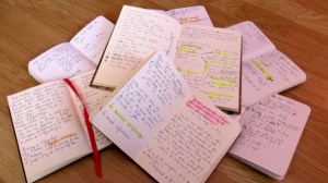 Les carnets où sont notées les idées